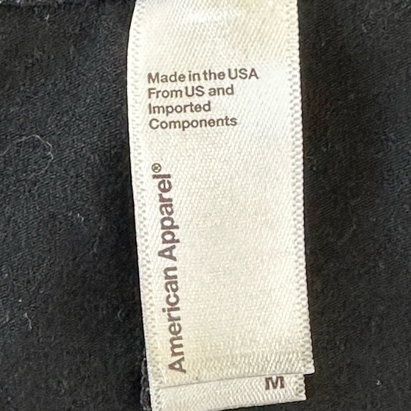 American Apparel Black Unitard Catsuit Jumpsuit Medium Bodycon Long Sleeve - Picture 6 of 16